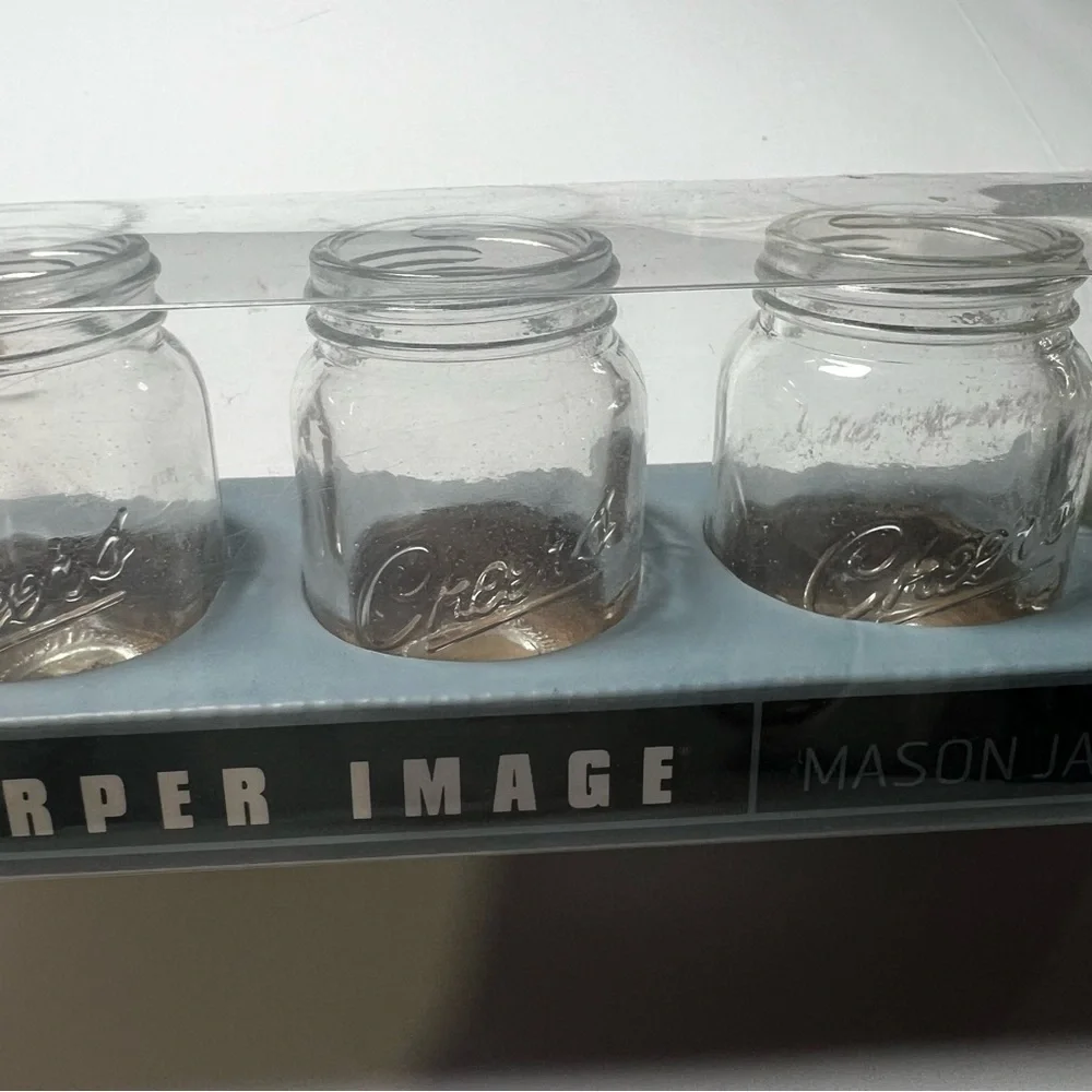 NEW Sharper Image Shot Glasses Mason Jars